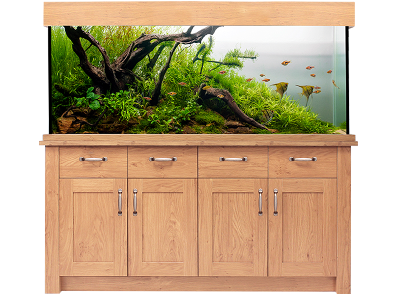 Aqua One Aqua One Oak Style Aquarium & Cabinet Classic Design LED Heater Filter Fish Tank 